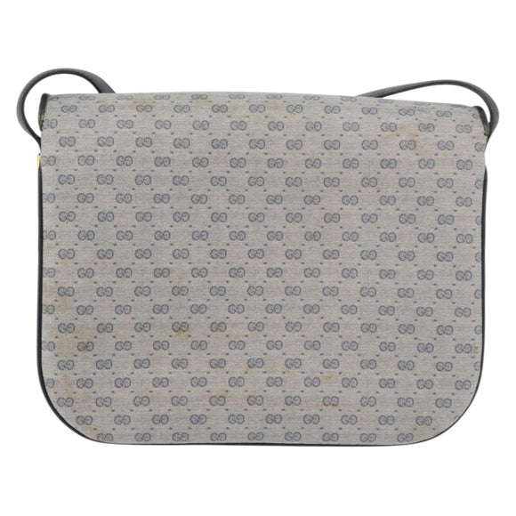 GUCCI Micro GG Supreme Shoulder Bag PVC Navy Gold 001 406 1780 Auth 175726