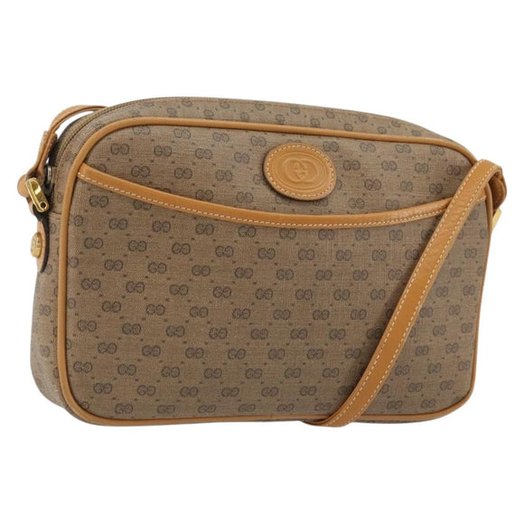 GUCCI Micro GG Supreme Shoulder Bag PVC Beige Gold 007 113 1943 Auth 175727