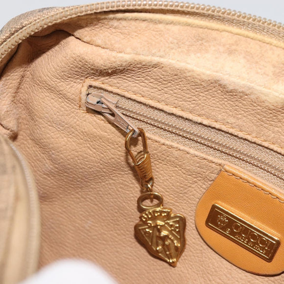 GUCCI Micro GG Supreme Shoulder Bag PVC Beige Gold 007 113 1943 Auth 175727