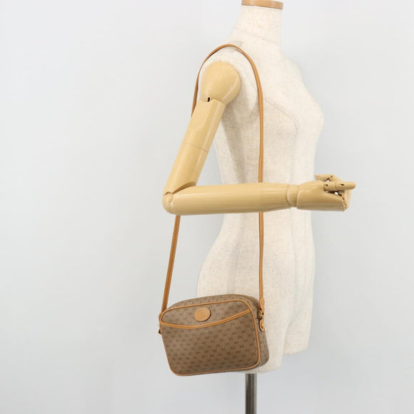 GUCCI Micro GG Supreme Shoulder Bag PVC Beige Gold 007 113 1943 Auth 175727