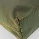 PRADA Handtasche Nylon Khaki Silber Auth 175731-14
