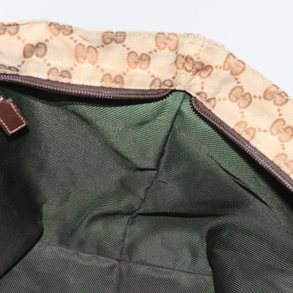 GUCCI GG Canvas Web Sherry Line Tote Bag Beige Red Green 131230 Auth 175733