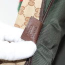 GUCCI GG Canvas Web Sherry Line Tote Bag Beige Red Green 131230 Auth 175733-22