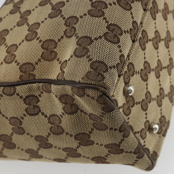 GUCCI GG Canvas Web Sherry Line Hand Bag Beige Red Green 145810 Auth 175735