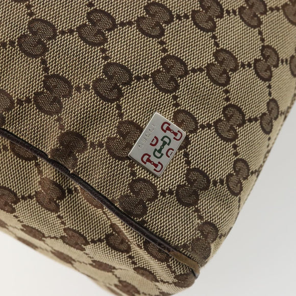 GUCCI GG Canvas Web Sherry Line Hand Bag Beige Red Green 145810 Auth 175735