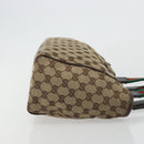 GUCCI GG Canvas Web Sherry Line Hand Bag Beige Red Green 145810 Auth 175735-3