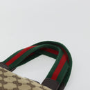 GUCCI GG Canvas Web Sherry Line Hand Bag Beige Red Green 145810 Auth 175735-8