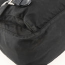 PRADA Shoulder Bag Nylon Black Silver Auth 175736-16