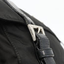PRADA Shoulder Bag Nylon Black Silver Auth 175736-8