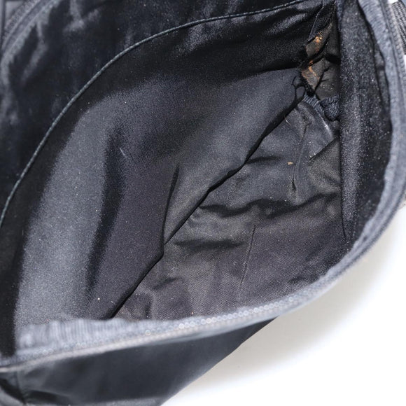 PRADA Shoulder Bag Nylon Black Silver Auth 175736
