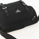 PRADA Shoulder Bag Nylon Black Silver Auth 175736-6