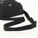 PRADA Shoulder Bag Nylon Black Silver Auth 175736-7