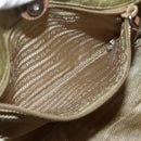 PRADA Shoulder Bag Nylon Khaki Silver Auth 175738-22