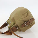 PRADA Shoulder Bag Nylon Khaki Silver Auth 175738-3