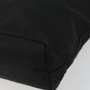 PRADA Tote Bag Nylon Black Silver Auth 175739-9