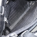 PRADA Tote Bag Nylon Black Silver Auth 175739-10