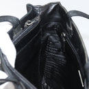 PRADA Tote Bag Nylon Black Silver Auth 175739-20