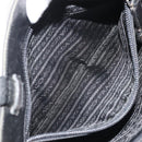 PRADA Tote Bag Nylon Black Silver Auth 175739-22