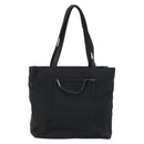 PRADA Tote Bag Nylon Black Silver Auth 175739-2