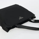PRADA Tote Bag Nylon Black Silver Auth 175739-6