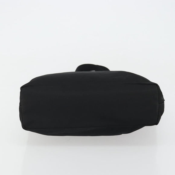 PRADA Tote Bag Nylon Black Silver Auth 175739