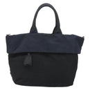 PRADA Hand Bag Nylon Black Silver Auth 175740-13