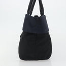 PRADA Hand Bag Nylon Black Silver Auth 175740-3