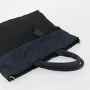 PRADA Hand Bag Nylon Black Silver Auth 175740-6