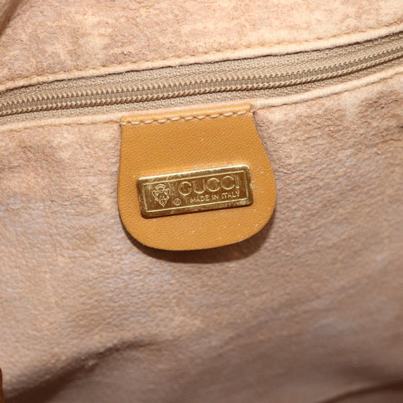 GUCCI Micro GG Supreme Tote Bag PVC Beige Gold Auth 175743
