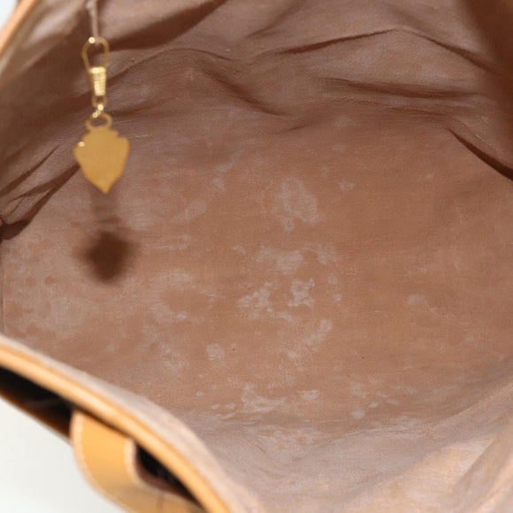 GUCCI Micro GG Supreme Tote Bag PVC Beige Gold Auth 175743