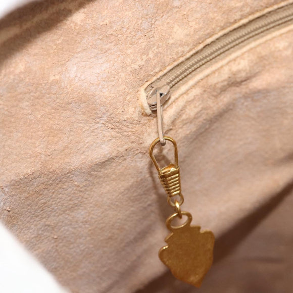 GUCCI Micro GG Supreme Tote Bag PVC Beige Gold Auth 175743