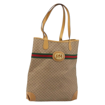 GUCCI Micro GG Supreme Web Sherry Line Bag PVC Beige 002 904 0131 Auth 175744