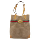 GUCCI Micro GG Supreme Web Sherry Line Bag PVC Beige 002 904 0131 Auth 175744-13