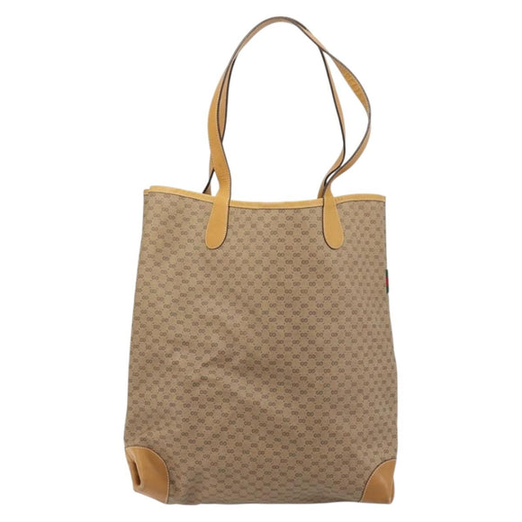 GUCCI Micro GG Supreme Web Sherry Line Bag PVC Beige 002 904 0131 Auth 175744