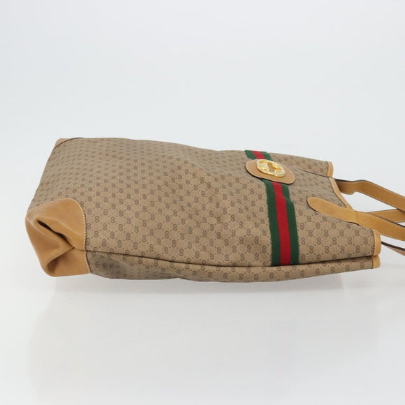 GUCCI Micro GG Supreme Web Sherry Line Bag PVC Beige 002 904 0131 Auth 175744