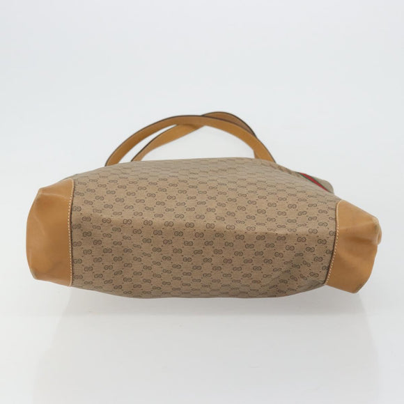 GUCCI Micro GG Supreme Web Sherry Line Bag PVC Beige 002 904 0131 Auth 175744