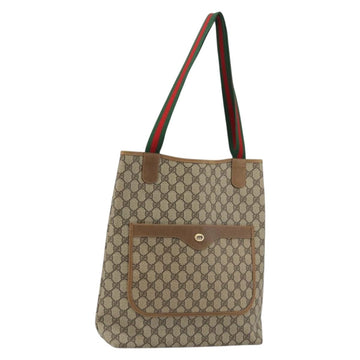 GUCCI GG Supreme Web Sherry Line Bag PVC Beige Red Green 89 02 003 Auth 175745