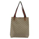 GUCCI GG Supreme Web Sherry Line Bag PVC Beige Red Green 89 02 003 Auth 175745-2