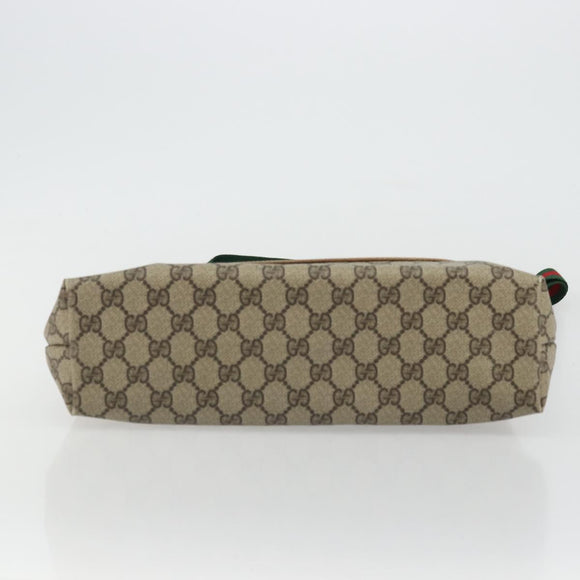 GUCCI GG Supreme Web Sherry Line Bag PVC Beige Red Green 89 02 003 Auth 175745