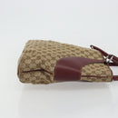 GUCCI GG Canvas Tote Bag Beige Silver 113016 Auth 175746-4