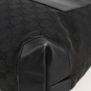GUCCI GG Canvas Tote Bag Black Silver 28892 Auth 175748-10