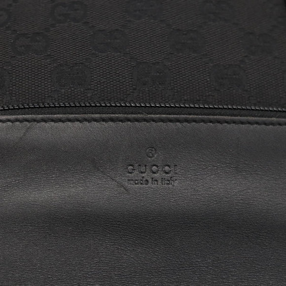 GUCCI GG Canvas Tote Bag Black Silver 28892 Auth 175748