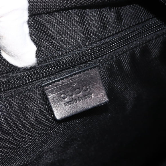 GUCCI GG Canvas Tote Bag Black Silver 28892 Auth 175748