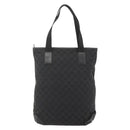 GUCCI GG Canvas Tote Bag Black Silver 28892 Auth 175748-3