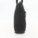 GUCCI GG Canvas Tote Bag Black Silver 28892 Auth 175748-4