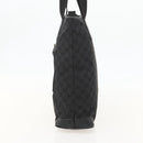 GUCCI GG Canvas Tote Bag Black Silver 28892 Auth 175748-5