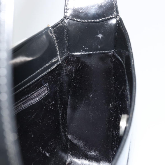 GUCCI Shoulder Bag Patent leather Black Silver 000 1013 0506 Auth 175750