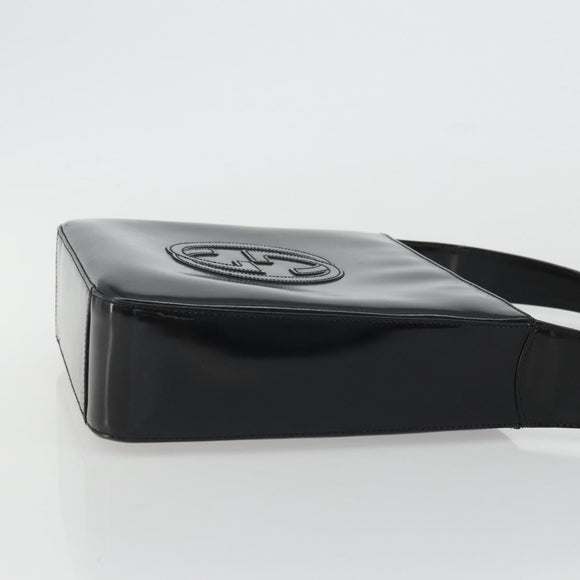 GUCCI Shoulder Bag Patent leather Black Silver 000 1013 0506 Auth 175750