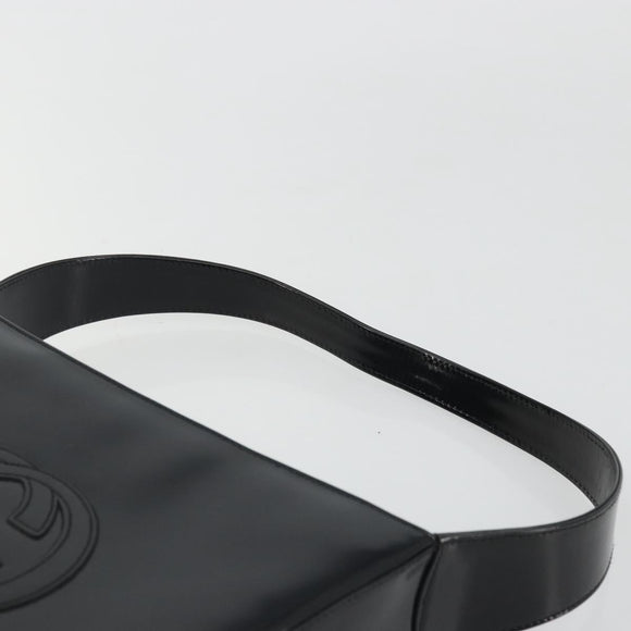 GUCCI Shoulder Bag Patent leather Black Silver 000 1013 0506 Auth 175750