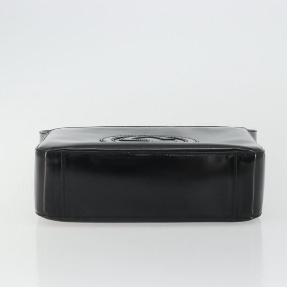 GUCCI Shoulder Bag Patent leather Black Silver 000 1013 0506 Auth 175750